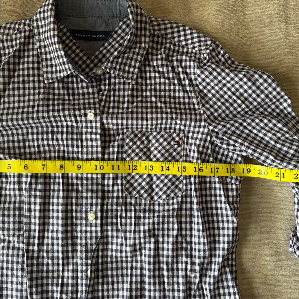 Tommy Hilfiger Gingham Button-Down Shirt Size Small - Picture 9 of 11